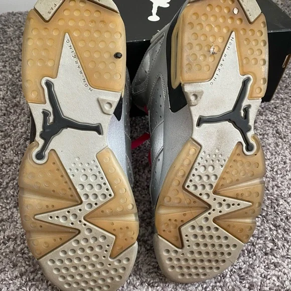 Air Jordan 6 Retro Metallic Silver/Pink/Black Youth size 5.5 - Picture 7 of 8
